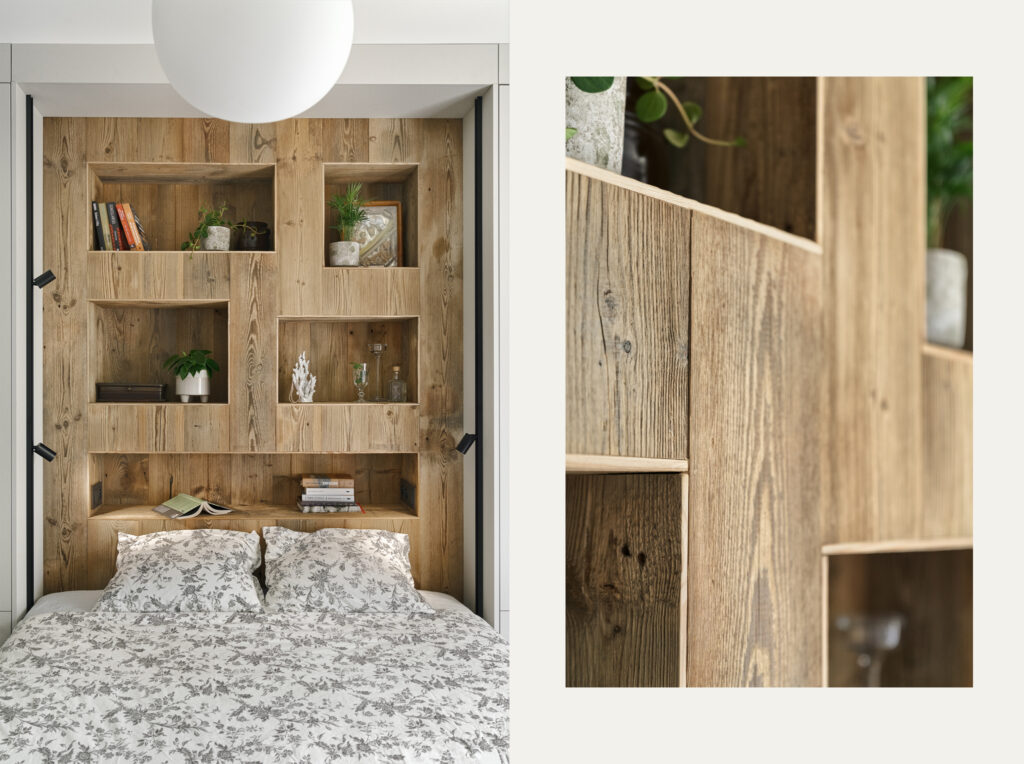 drewno w domu sypialnia pomysł na ścianę w sypialni 